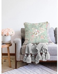 Зелена калъфка за възглавница със смес от памук Blossom, 55 x 55 cm - Minimalist Cushion Covers