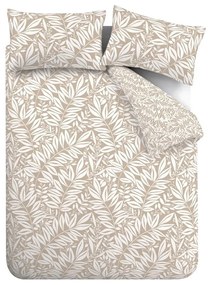 Светлокафяво единично спално бельо 135x200 cm Sorrel Leaves – Catherine Lansfield