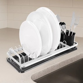 Черно-бял метална тавичка за оттичане 41,5x17 cm Deluxe – Orion