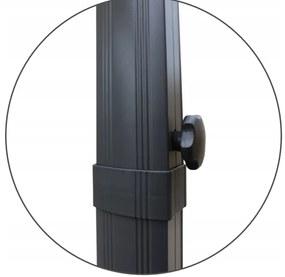 Голям градински чадър в бежово 3 x 4 м