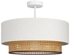 Плафон NATIA 1xE27/60W/230V бял/кафяв