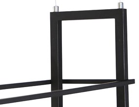 Интелигентна висяща лампа черна с дърво и рафт 4-светлина с Wi-Fi A60 - Cage Rack