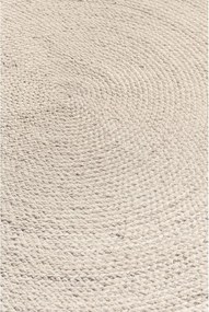 Кремав двустранен/ръчно изработен ютен кръгъл килим ø 200 cm Braided – Hanse Home