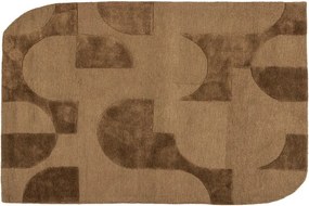 Кафяв килим със смес от вълна 170x240 cm Livo – WOOOD