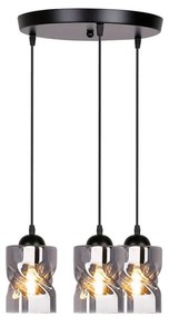 Черно висящо осветително тяло със стъклен абажур Felis - Candellux Lighting