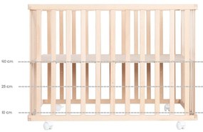 Кошара за игра на колелца в естествен цвят 100x75 cm Jumbo Twins – Roba