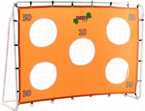 Футболна врата с мрежа и брезент с мишени 213x152x75 cm
