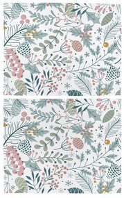 Коледни подложки от плат в комплект от 2 подложки 45x35 cm Pastel Christmas - Butter Kings