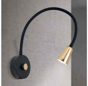 Orion - димируема гъвкава стенна лампа DOTTY 1xGU10/10W/230V черна/месинг