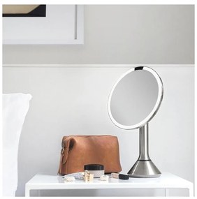 Козметично огледало със светлина/увеличително (5x) ø 20 cm Sensor – simplehuman