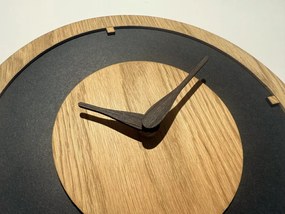 Дъб Flow Дървен стенен часовник - 30 cm