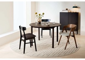 Кафява кръгла сгъваема трапезна маса от масивен дъб ø 120 cm Noor – Hammel Furniture