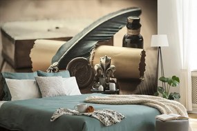 Фототапет – Историческо перо и пергамент