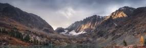 Картина на платно – Величествени планини с езеро