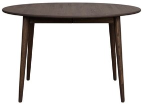Тъмнокафява кръгла сгъваема трапезна маса от масивен дъб ø 120 cm Tyler – Rowico