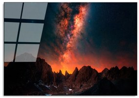 Картина върху стъкло 100x70 cm Night Sky - Wallity