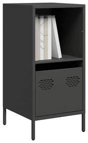 851352 vidaXL Бюфет, черен, 35x39x73,5 см, студеновалцувана стомана