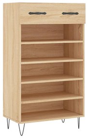 829607 vidaXL Шкаф за обувки, сонома дъб, 60x35x105 см, инженерно дърво