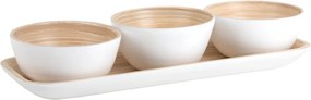 Бял бамбуков комплект за сервиране Puro – PT LIVING