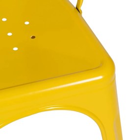 Жълти метални трапезни столове в комплект от 2 бр. – Ixia