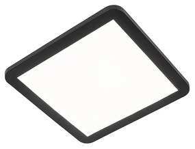 Таванна лампа черна 30 см с LED 3-степенна димируема IP44 - Steve