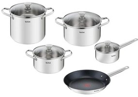 Tefal - Комплект съдове за готвене COOK EAT 9 части, неръждаема стомана
