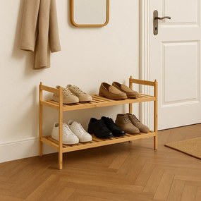 Бамбукова стойка за обувки в естествен цвят 69x35x25 cm Noris – Bonami Essentials