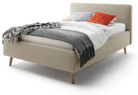 Сиво и кафяво двойно легло с решетка и място за съхранение , 140 x 200 cm Mattis - Meise Möbel