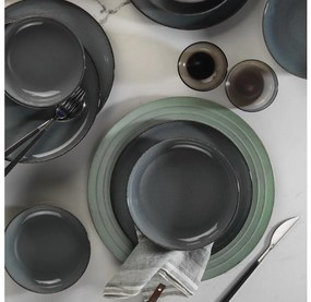Комплект за хранене 12 части сив/порцелан