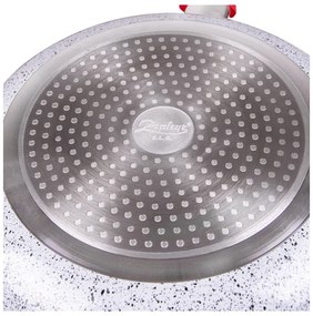 Тиган ZEPHYR Actual line ZP 1319 NM28, 28х5.5 см, Мраморно-керамично покритие, Индукция, Сив/червен