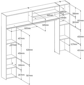 Рафтова система за холни мебели Eden-Fusiko-Mavro