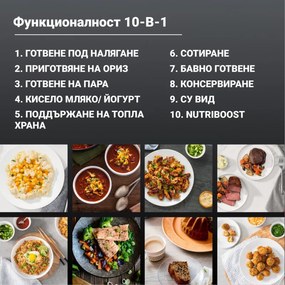 Мултикукър Instant Pot Pro Plus 112020101, 1200W, 5.7 л, 10 програми, WiFi управление, Неръждаема стомана, Черен