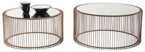 Комплект от 2 масички за кафе в меден декор Wire Big - Kare Design