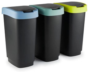 Кошче за отпадъци от рециклирана пластмаса 50 L Twist - Rotho