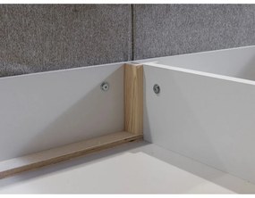 Бежово двойно тапицирано легло с място за съхранение с включена подматрачна рамка 180x200 cm Garance – Bobochic Paris