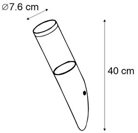 Модерна външна стенна лампа стомана IP44 - Rox