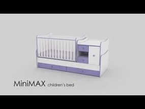 LORELLI Classic Трансформиращо се легло-люлка 190/72 см. MINI MAX БЯЛО/BABY BLUE