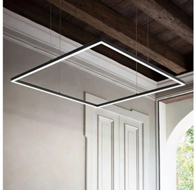 Ideal Lux - LED полилей с кабелно окачване ORACLE SLIM LED/33W/230V 3000K 50x50 см, черен