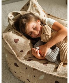 Светлокафяв детски пуф от букле и шенил Terrazzo Chair – Wigiwama