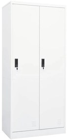 335966 vidaXL Гардероб, бял, 80x50x180 см, стомана