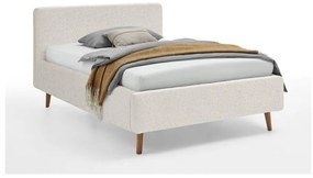 Бяло двойно легло 140x200 cm тапицирано с място за съхранение с включена подматрачна рамка Mattis – Meise Möbel