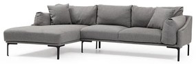 Сив ъглов диван , ляв ъгъл Leo - Artie