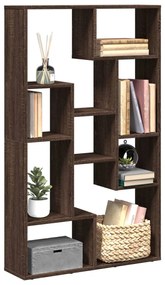 858162 vidaXL Библиотека, кафяв дъб, 72x20x120 см, инженерно дърво
