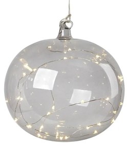 Сива висяща коледна светлинна украса ø 18 cm Lina – Markslöjd