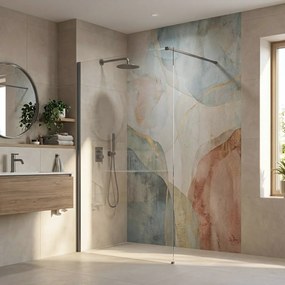 Параван за душ Rea Flexi Transparent / Titan 130