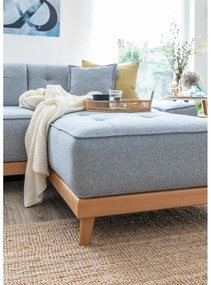 Светлосин U-образен разтегателен диван, ляв ъгъл Dazzling Daisy - Miuform