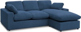 Син ъглов диван от рипсено кадифе Belair – Bobochic Paris