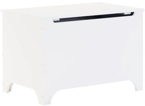 4002338 vidaXL Сандък за съхранение с капак RANA, бял, 80x49x54 см, бор масив