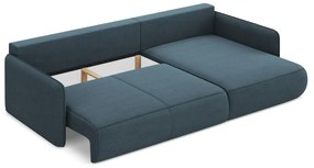 Син разтегателен ъглов диван с място за съхранение (десен ъгъл) Nanea – Makamii