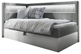 Тапицирано легло ELIZA + топер, 80x200, fresh 14, ляв